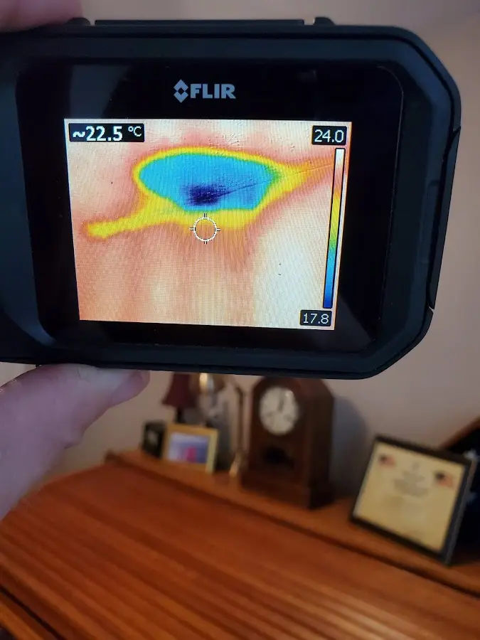 Thermal imaging inspection for water damage in Caln