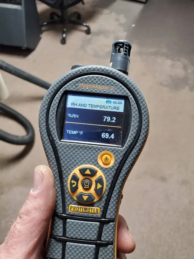 Moisture meter humidity assessment for Fire & Smoke Damage Restoration in Caln